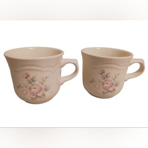 BEAUTIFUL VINTAGE SET OF PFALTZGRAFF TEA ROSE COFFEE CUPS